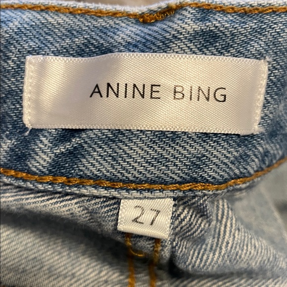 Anine Bing Etta Jeans Women's Size 27 Washed Light Blue Straight - Picture 11 of 13